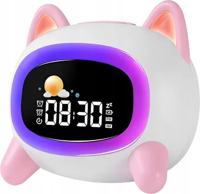 Immagine prodotto di Sveglia con luce notturna, lampada LED colorata per bambini, cagnolino