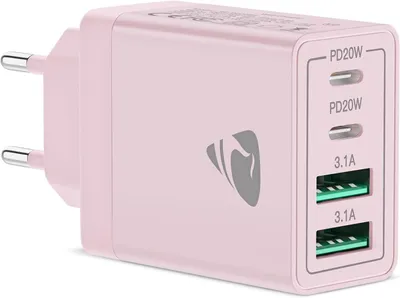 Image de Chargeur USB-C, bloc d'alimentation à 4 ports avec adaptateur secteur intelligent USB-A et USB-C, chargeur rapide de 40W, chargeur multiple pour iPhone 15 Plus, 14 Pro