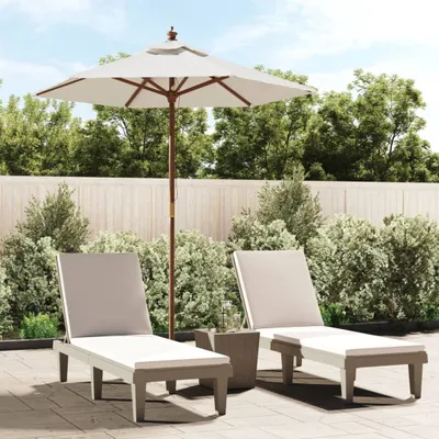Immagine prodotto di Maison Exclusive - Ombrellone con palo in legno, color sabbia, 196x231 cm