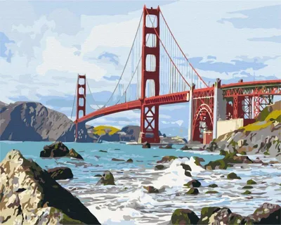 Produktbild von Malowanie po numerach BRUSHME 40x50 cm Most San Francisco
