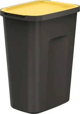 Obrázek produktu pro Odpadkový koš černý 35 l pro třídění odpadu žlutá klapka modulární