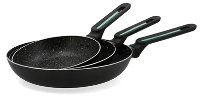 3-teilige Pfannenset, Aluminium, 18/22/26 cm, spülmaschinengeeignet
