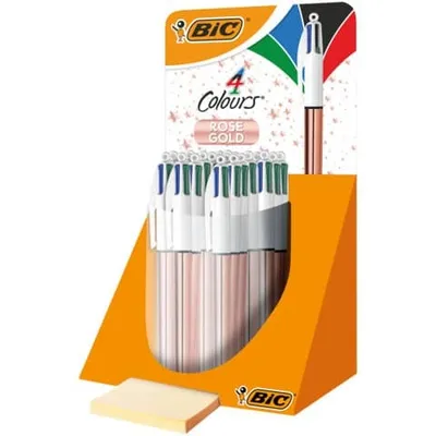 Produktbild von Kugelschreiber bic 4-farbig roségold | Display a 20 Stück