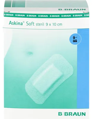 Zdjęcie produktu dla ASKINA SOFT STERIL 9X10CM HYPOALLERGENER WUNDVERBA, 50 St VER