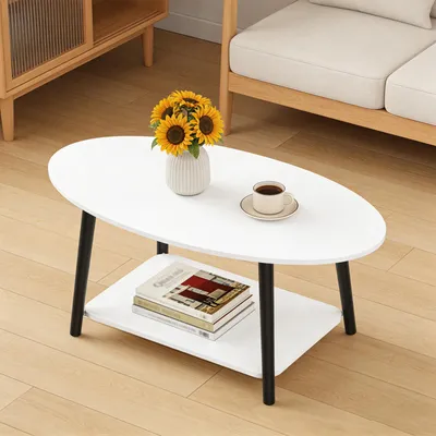 Produktbild von Couchtisch Wohnzimmertisch 100x53x45cm Weiß