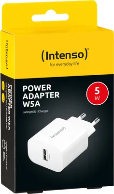 Produktbild von Intenso Ladegerät Power Adapter 5 Watt W5A 1x USB-A für 1 Gerät weiß