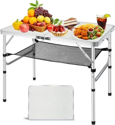 Produktbild von Famanu Campingtafel Aluminium - Höhenverstellbar und Klappbar