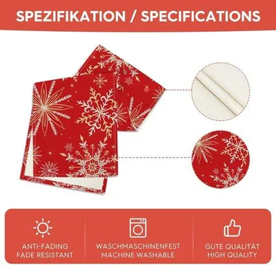 Obrázok produktu pre Červená papierová súprava na dekoráciu vianočného stola, určená pre podstavce na sviečky s rozmermi 40 x 180 cm