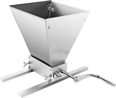 Produktbild von 4L Getreidemühle Manuell, Edelstahl Haferquetsche, 2 Mahlmethoden, Kornquetsche Mehl Mühle, Getreidequetsche Einstellbarer Walzenabstand, Schrotmühle für Getreide