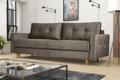 Produktbild von Sofa FLORO mit Schlaffunktion, Bettkasten, DL-Entfaltungssystem - Graphit