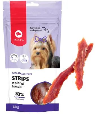 Zdjęcie produktu dla MACED Filety Z Piersi Kaczej Przysmak Dla Psa 60g
