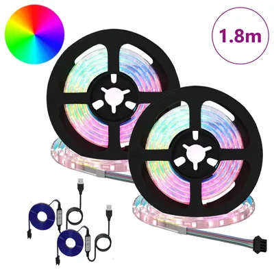 Produktbild von vidaXL LED-Streifen 2 stk. Schwarz und Transparent