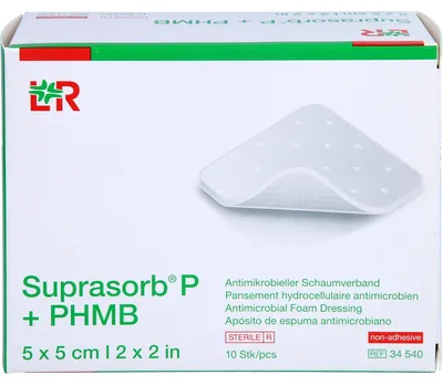 Produktbild von Suprasorb P+Phmb Schaumverband 5x5 cm 10 St