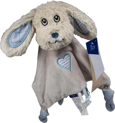 Produktbild von Jipy Baby Schmusetuch blau Schnuffeltuch Kuscheltuch mit Rassel