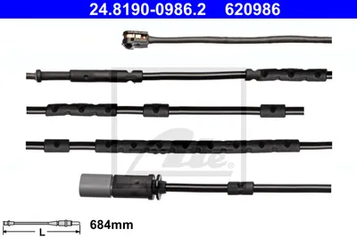 Produktbild von ATE 24.8190-0986.2 Warnkontakt Bremsbelagverschleiß 684mm Hinten für BMW i3 (I01)