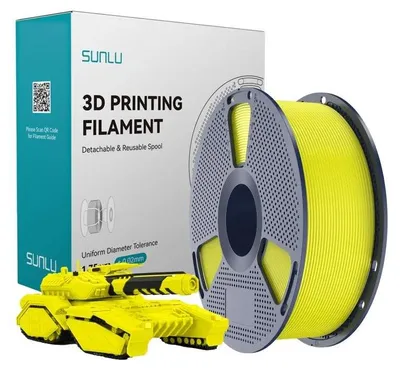 Obrázek produktu pro Filament PLA, vysoká tekutost, cívka 1 kg, HS-PLA žlutá