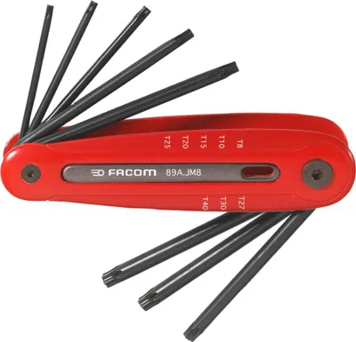 Produktbild von Facom Stiftschluessel Torx, im Halter, 8-tlg
