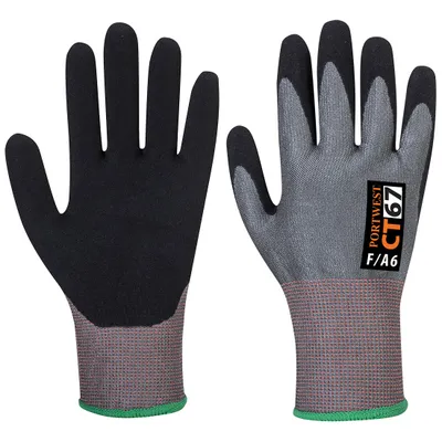 Produktbild von Portwest CT67 CT AHR18 Nitril-Schaum-Schnittschutzhandschuh Grey/Black Gr. XL