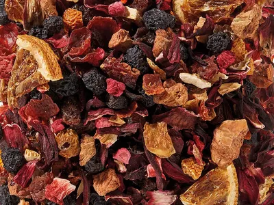 Produktbild von 1 kg  Früchteteemischung k.b.A. Aronia/Orange/Mandarine Orangen-Mandarinen-Note DE-ÖKO-006 VO2018/848 aromatisiert
