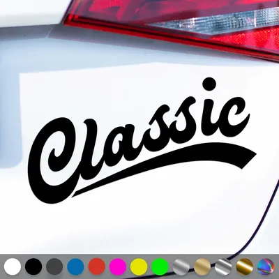 Produktbild von PantherPixel Classic Aufkleber Oldtimer Retro Oldschool Sticker Auto Geschenkidee Farbe Schwarz