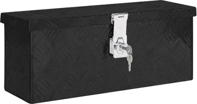 Image de Boîte de rangement Noir 50x15x20,5 cm Aluminium