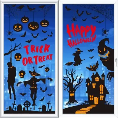 Obrázek produktu pro Sada opakovaně použitelných halloweenských samolepek pro výzdobu na večírek