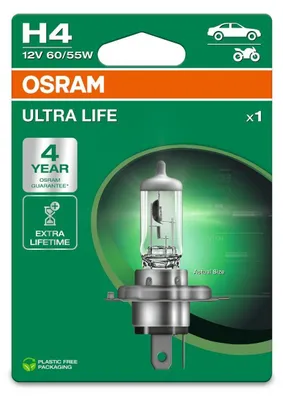 Zdjęcie produktu dla Osram Ultra Life Autolamp H4 12 V 60/55 W