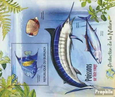 Produktbild von Briefmarken Burundi 2012 Mi Block233 (kompl.Ausg.) postfrisch Seltene Fische