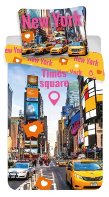 Immagine prodotto di Biancheria da letto Times Square 140x200cm 70x90cm 100% cotone
