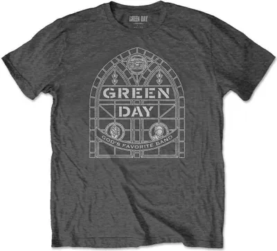 Immagine prodotto di Green Day - Maglietta media unisex "Stained Glass Bow" - Grigio