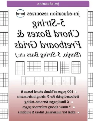 Zdjęcie produktu dla Gitarrenakkordschlüssel - 5-Saiten Notenpläne - Musiknotation - Ergänzungsunterlagen - 119 Seiten - Buchumschlag