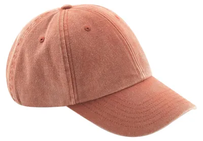 Produktbild von Beechfield Uni Vintage Denim-Look Kappe LT757 (Einheitsgröße) (Vintage-Orange)