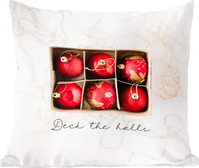 Produktbild von MuchoWow® Zierkissen Sofakissen Wohnzimmer Dekokissen 45x45 cm Weihnachten - Rot - Gold - Schlafpolster - Polster für das Sofa