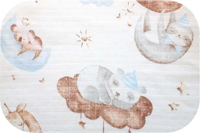 Image de Ega KIDS | Couche en tissu - 70 x 80 cm - Animaux endormis - 100 % coton - Douce et absorbante