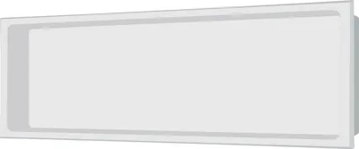 Produktbild von Edelstahl Wandnische 30 x 90 cm (weiß)