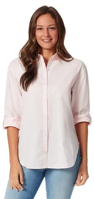 Immagine prodotto di Camicia da donna Gloria Vanderbilt, modello Amanda, con monogramma e colletto button-down, color rosa