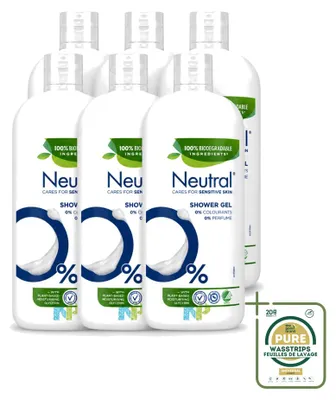 Produktbild von 6 x Neutral Duschgel für empfindliche Haut - Parfumfrei - 900 ml - Vorratspackung - 6 Stücke