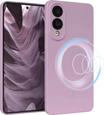 Produktbild von EAZY CASE - Silikonhülle magnetisch für Samsung Galaxy S25 Edge, Hülle Silikon, weich stoßfeste Magnet Handyhülle, Schutzhülle mit Kameraschutz, TPU Bumper in Lila