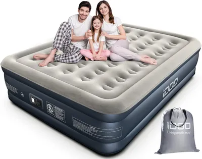 Zdjęcie produktu dla Łóżko dmuchane iDOO King size I-C-020, 203x152x38 cm, z pompką, Po naprawie