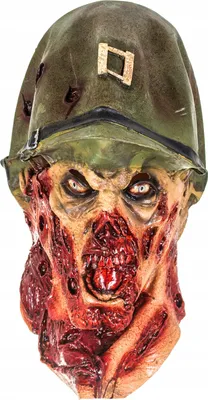 Produktbild von Korbi | Ganzkopfmaske Soldat Zombie - Universelle Größe - Professionelle Latexmaske - Realistisches Design