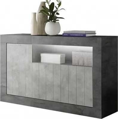 Produktbild von Meublorama MI-URBINO-207935-13CE-*2C/45KG, 3 Tür(en), Grau, Mitteldichte Faserplatte (MDF), 2 Jahr(e), 420 mm, 1380 mm