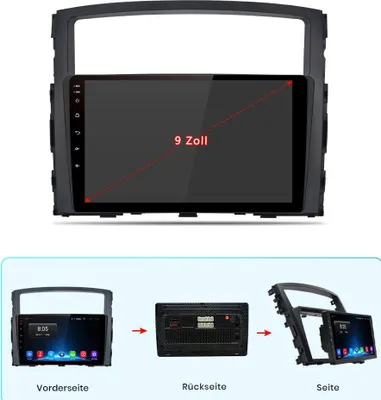 Produktbild von 9 zoll Android 11 Autoradio GPS Navi für Mitsubishi Pajero 2006-2014 USB FM BT
