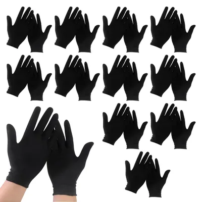 Image de Gants en coton - 11 paires - Taille L - Noirs