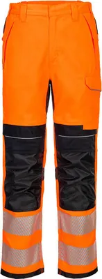 Obrázok produktu pre Pracovné nohavice Pw3 Modaflame Hvo – veľkosť 26 – oranžová/čierna – Portwest
