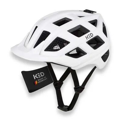 Produktbild von KED Crom Fahrradhelm Für Mountainbike, Trekking Und Alltag Mit LED Rücklicht, FIDLOCK,  Farbe: white matt Größe: 57-62 (L)