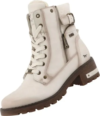 A single white boot is shown against a white background.