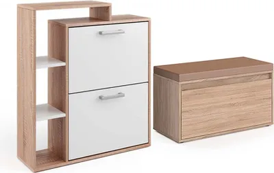Produktbild von Schuhkipper Vicco Orlando Sonoma 2 Teile, mit Sitzbank, Model 43394