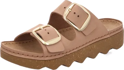 Produktbild von Rohde Damen Pantolette Nubukleder goldene Schnalle Sommerfarbe Foggia-D 6222, Größe:38 EU, Farbe:Braun