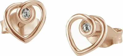 Produktbild von cai Ohrstecker 925/- Sterling Silber 0,75cm rot Zirkonia weiß 135210006