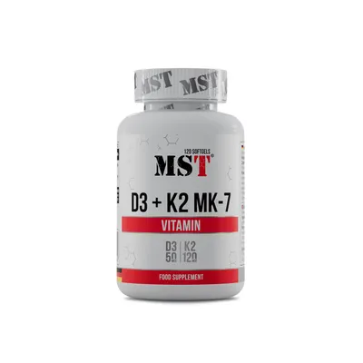 Produktbild von MST - Vitamin D3 + K2 + MK-7 120 Kapseln